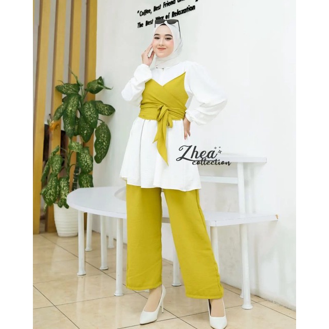 setelan Set Lesti kejora moder terbaru masa kini crinkel