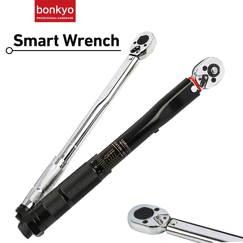 Bonkyo 1/4 &quot; 3/8&quot;  Torsi Preset Torsi Kunci Pas Drive Alat 5-210 Nm Positif Negatif Dua Arah Penyesuaian Kunci Pas Perbaikan Otomatis Alat Tangan