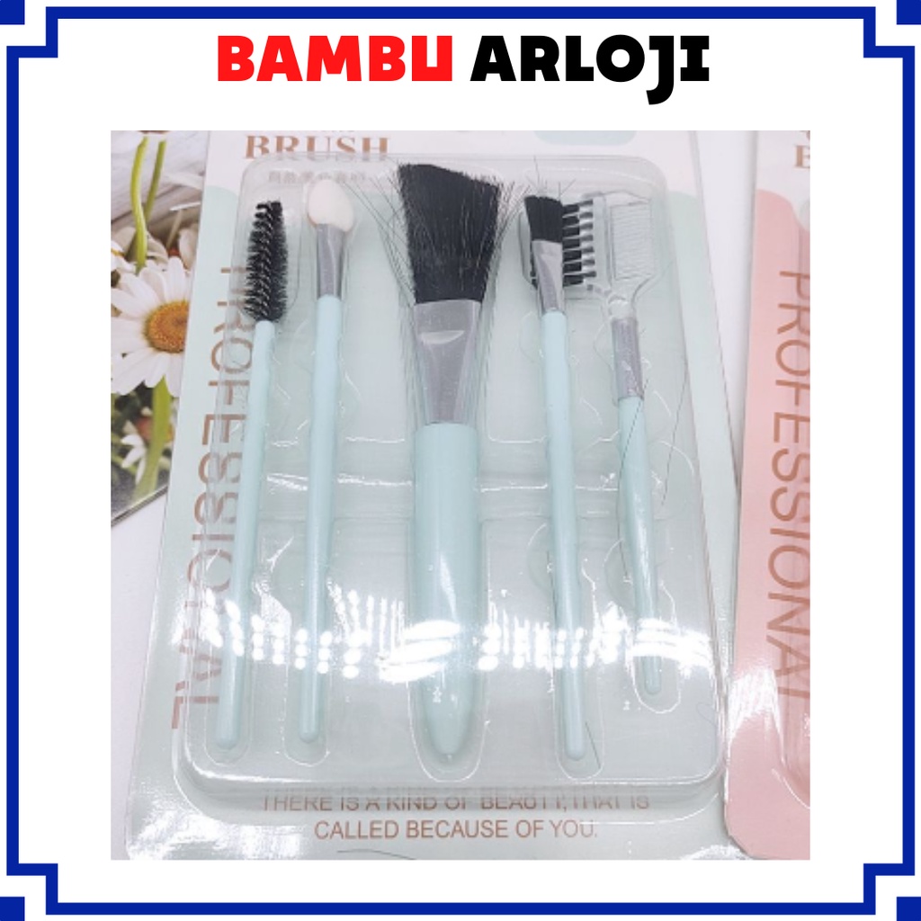 BAJ KUAS MAKE UP SET MIKA ISI 5 Kuas MakeUp Set Cosmetic Make Up Brush Kuas Kosmetik AK085