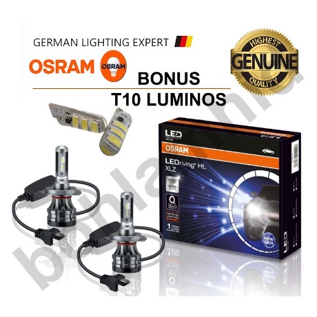 Lampu LED Mobil H4 Hi/Lo OSRAM XLZ New Generation Bohlam Putih LED Plus Gratis 2pcs T10 Still Putih