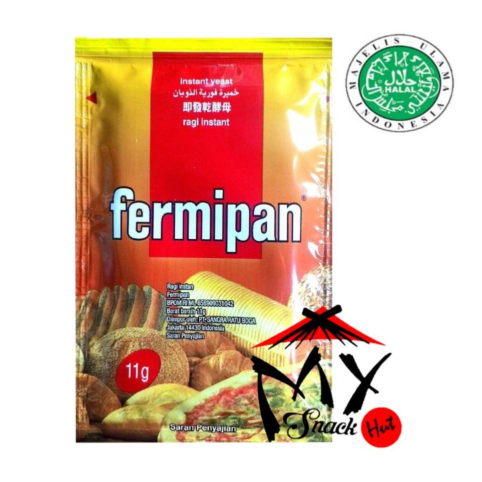 

RAGI FERMIPAN SACHET 11GR - FERMIPAN INSTANT DRY YEAST 11G - PENGEMBANG ROTI - RAGI KERING HALAL ㅦ