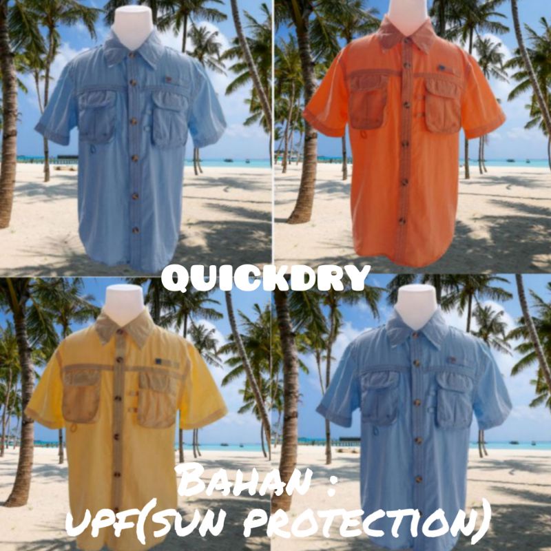 Kemeja Kids Boys ,REEL LEGENDS, Quickdry,Outdoor. UPF(Sun Protection)