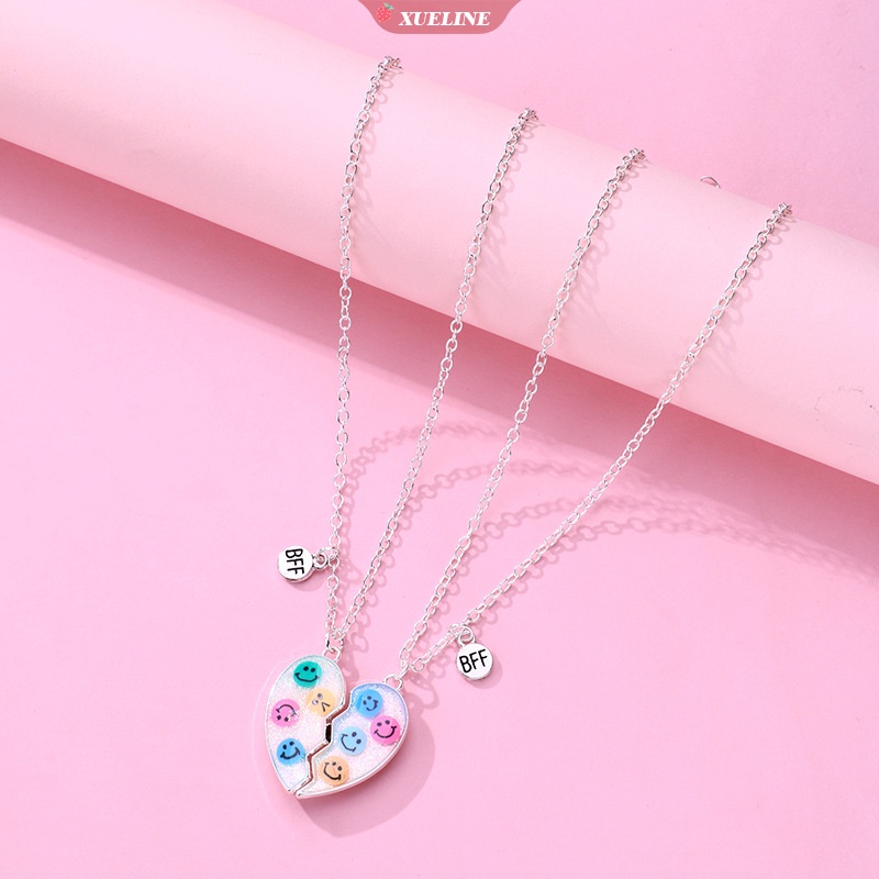 2023new Fashion Kalung Kartun Anak Magnet Batu Alloy Tetesan Minyak BFF Teman Baik Kalung Set [ZXL]