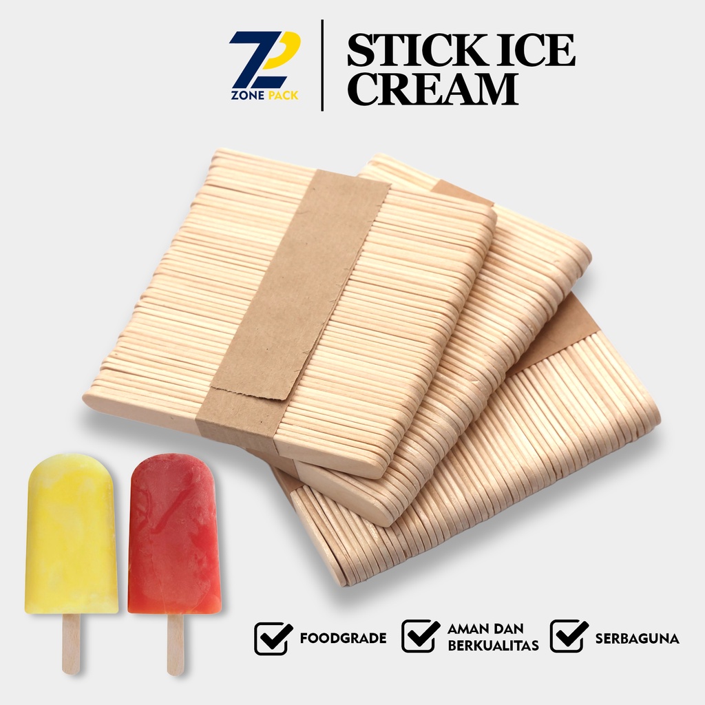 Jual Pcs Stick Ice Cream Stick Ice Cream Kayu Stick Kayu Prakarya Shopee Indonesia