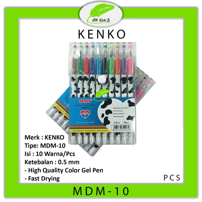 

KENKO - Gel Pen Milky Diamond MDM-10 Color - Set