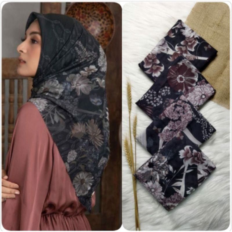 HIJAB DENAY SEGI EMPAT MOTIF