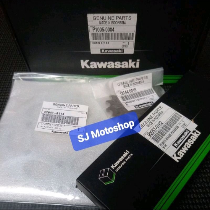 Gear Set + Rantai Roda Athlete Original Kawasaki