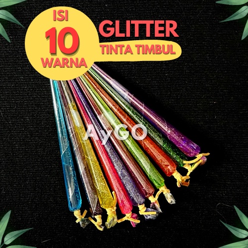 TINTA TIMBUL GLITTER  / CAT TIMBUL GLITTER / TINTA TIMBUL WARNA-WARNI