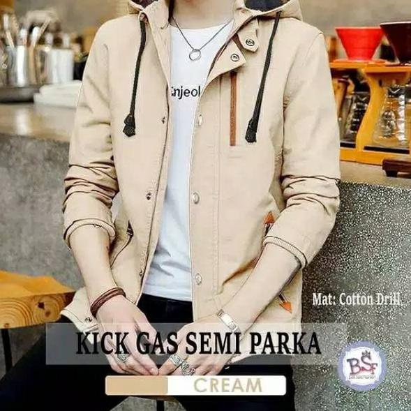 Terlaris Jaket Kickgas Pria/ Jaket Korea /Jaket Semi Parka Korea /Jaket Cowok Korea/ Jaket Pria / Ja