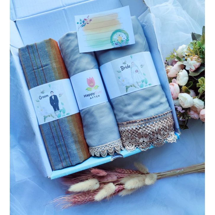 Hampers Mukena Dan Sarung/Kado nikahan/Hampers Wedding gift/Kado anniversary/Gift Box/Kado Pernikahan/Kado Nikah/Hadiah Nikahan