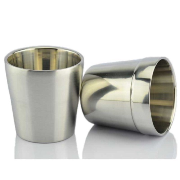 

- Stainless Promo Murah Gelas double Bar 180ml Silver Steel