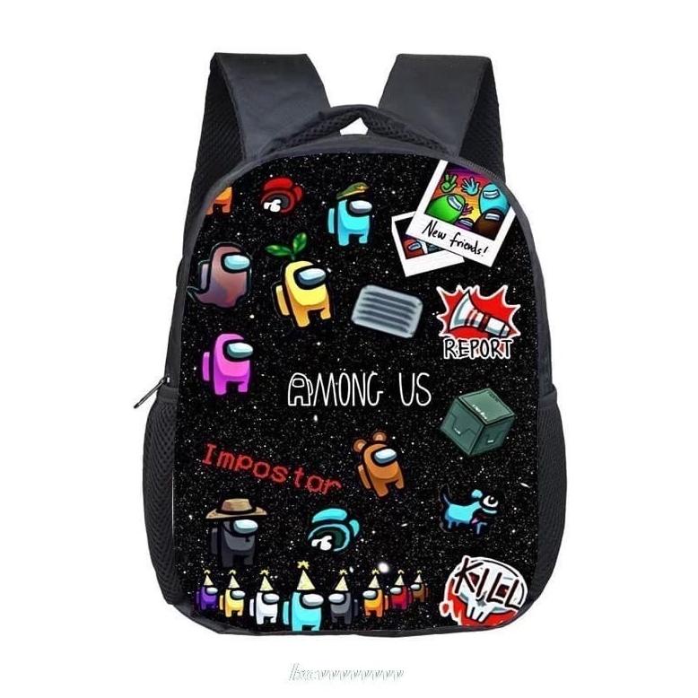 5.5 MALL Tas Punggung Fashion Cowok Among Us Murah/ tas ransel sekolah kerja Anak Paud Tk Sd Among U