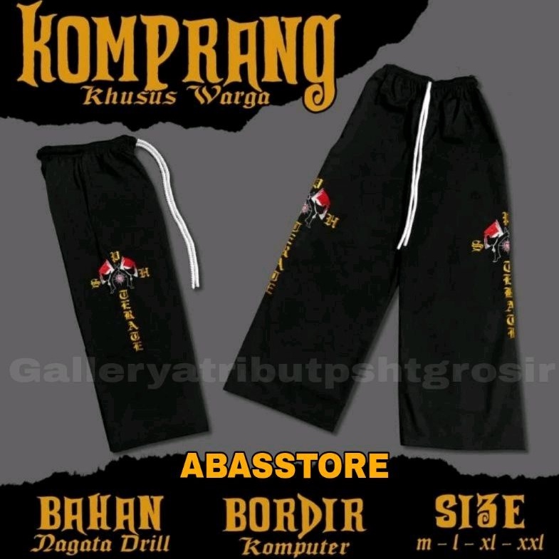 Celana Komprang Bordir PSHT Celana Nagata bordir Komboran bordir nagata Celana silat Celana Bordir