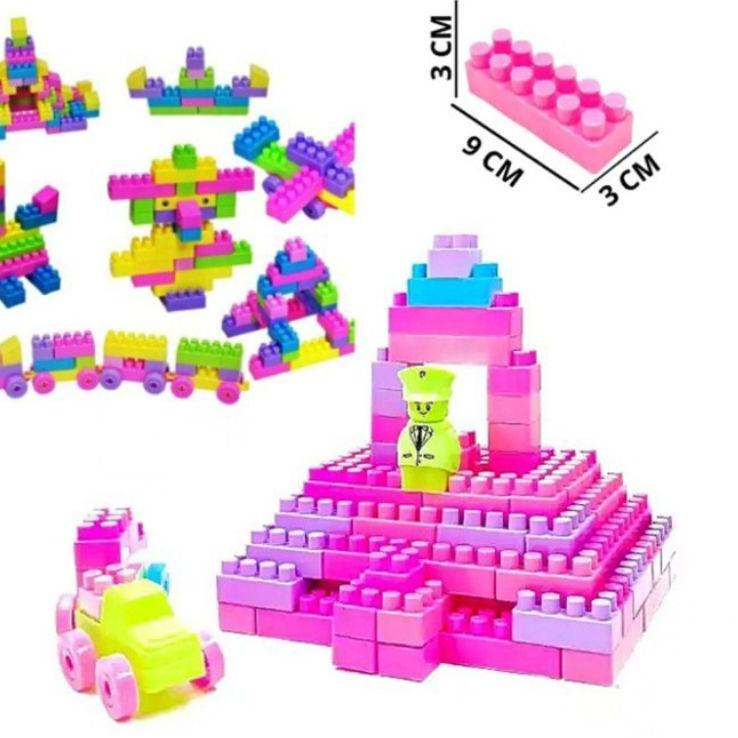 Langsung Beli Mainan Lego Block Besar Isi 136 pcs Murah Brick Puzzle Blok Susun Anak Edukasi - Brick