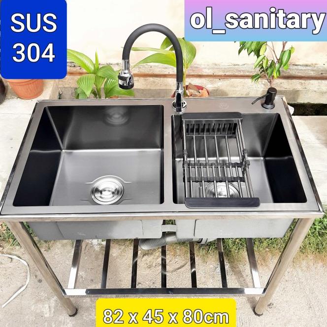 Bak Cuci Piring Kitchen Sink Portable Tempat Cuci Piring Sink Hitam