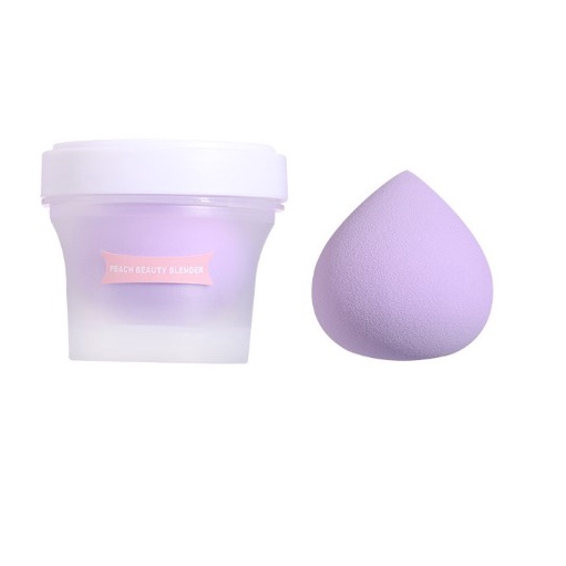 Spon Peach Beauty Blender  dalam Wadah Plastik Untuk Foundation