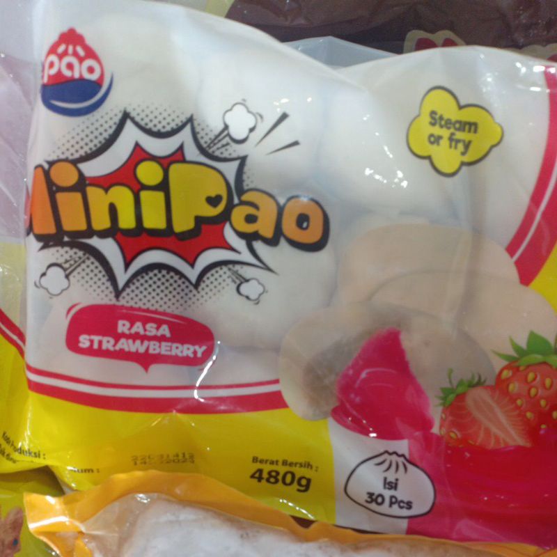 minipao okepao strawberry isi 30 pcs
