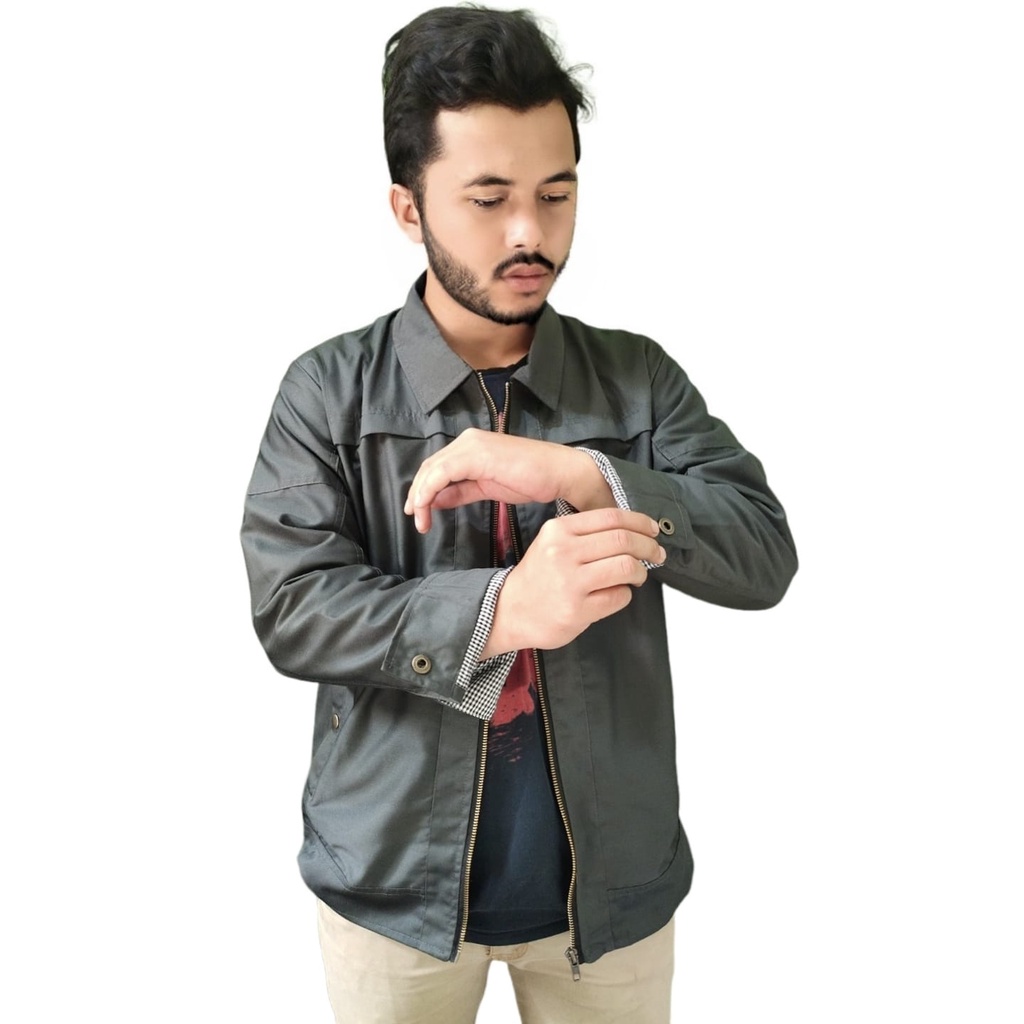 JAKET CASUAL PRIA SEMI FORMAL FABRIC COTTON