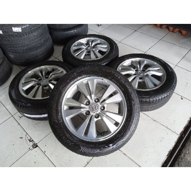 Velg pelek Mobil Bekas OEM Honda Accord Ring 16 Pcd 5x114,3+Ban 205 60 r16 Buat Ertiga Luxio Grand m