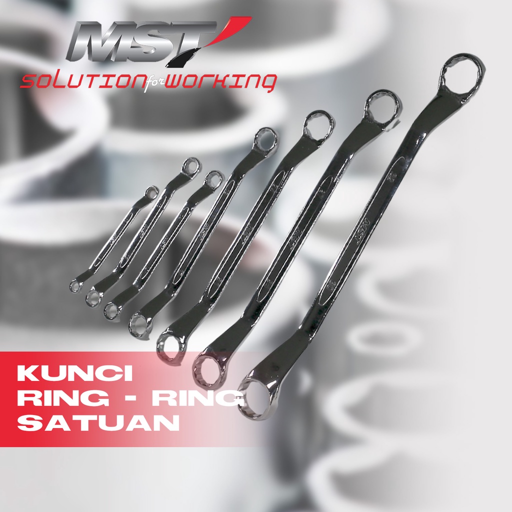 MST Kunci Set Ring-ring 10x12mm Ring-ring Wrench  Konci Ring Pas Satuan Bijian