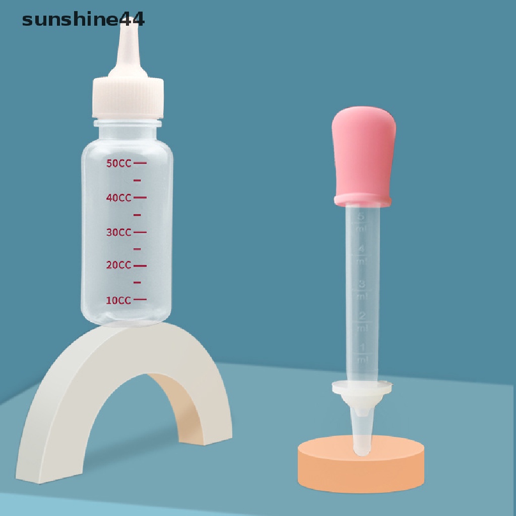 Sunshine Puppy Kitten Feeding Bottle Set Botol Susu Air Menyusui Anjing Kucing Bady.