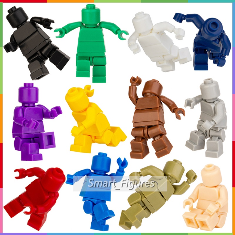 Blok Bangunan Partikel Kecil Aksesoris Minifigure Aksi Bersambung Minifigures Rakitan Mainan Berbagai Warna