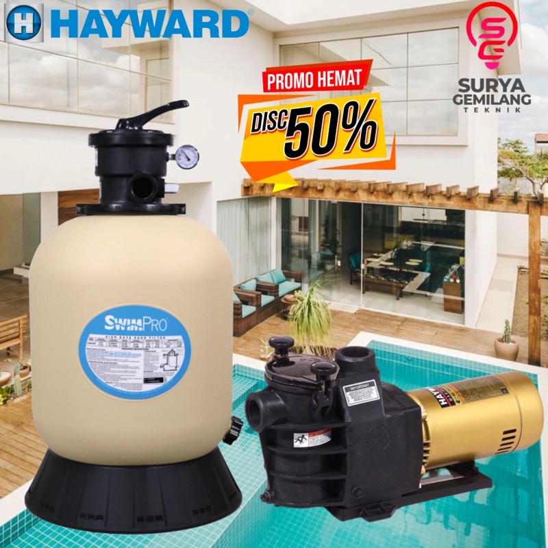 Jual Paket Mesin Pompa Kolam Renang Hayward 1HP + Sand Filter Hayward