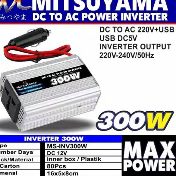 Jual Booming Power Inverter Mitsuyama Watt W Dc To Ac Perubahan