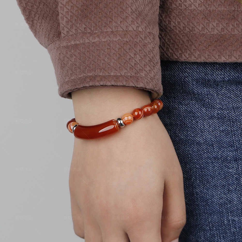 Gelang Yoga Batu Tiger Eye Aksesoris Perhiasan Pria Wanita Unisex Kekayaan Dan Keberuntungan Gelang Peregangan Yang Dapat Disesuaikan Gelang Manik-Manik Batu Akik Alami Gelang