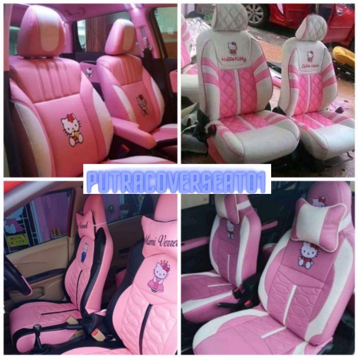 sarung jok mobil karakter logo mobil 3 baris calya, sigra, mobillio, avanza, rush dll