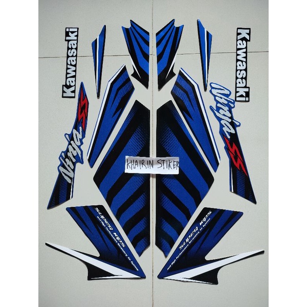 striping stiker ninja ss 2013 hitam biru