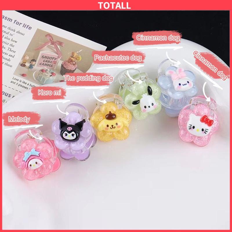 COD Jepit Rambut Bunga Transparan Cinnamoroll Kuromi Teenage Student Cartoon Sweet Hair Clip-Totall