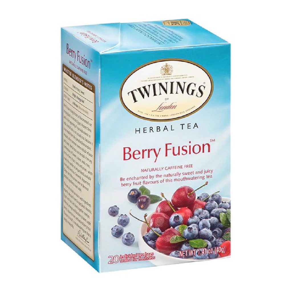 Twinings of London Berry Fusion Herbal Tea Naturally 20s x 2gr