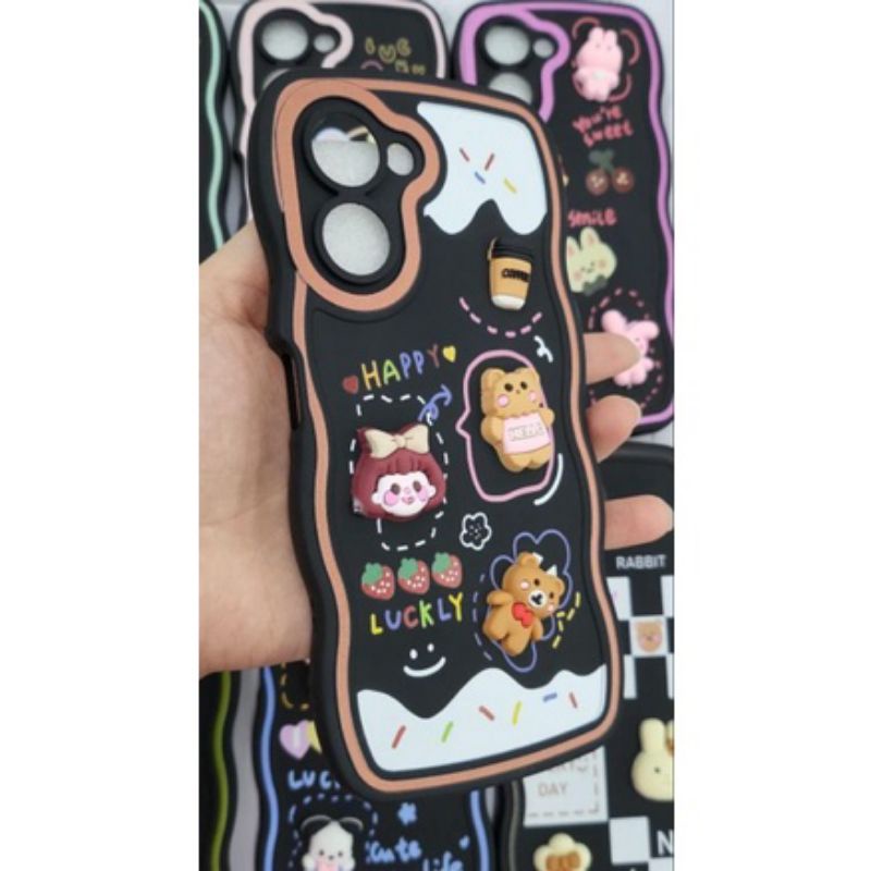OPPO Reno 4 Reno 4f Reno 5f Reno 8 4G Reno 8 5G Softcase CURLY Cute gambar boneka 3D Mini Viral