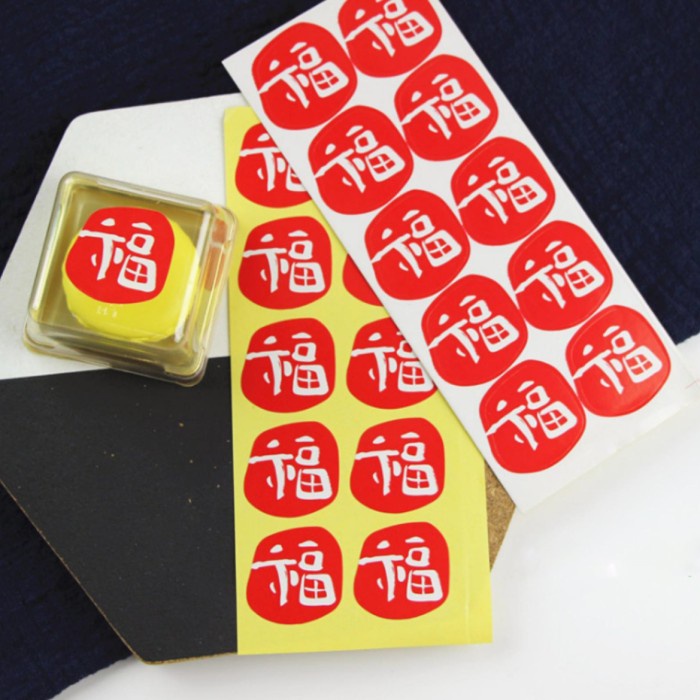 

Stiker Fuk Tahun Baru Cina Sticker Label Fu Hoki CNY Imlek 3x3 cm/10 pcs/Sheet