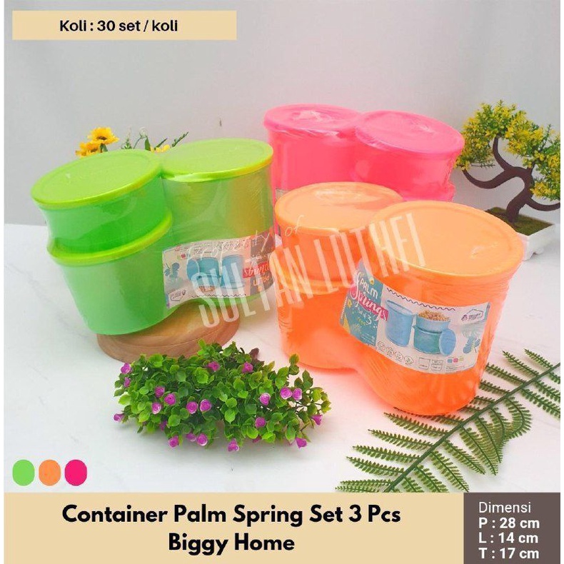 Container Palm Spring Set 3 Pcs Biggy Home   Toples Set Biggy Palm