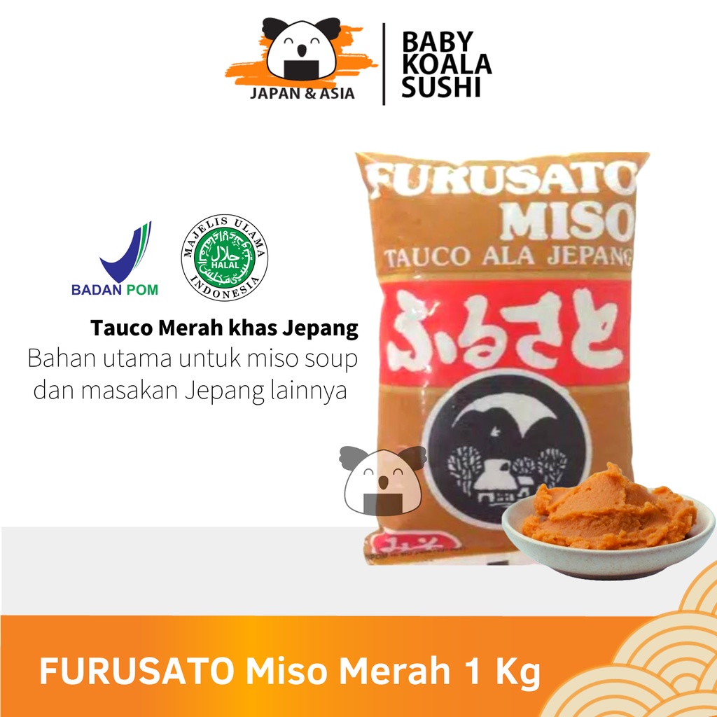 FURUSATO Pasta Miso Merah 1 Kg Halal │ Tauco Ala Jepang untuk Sup Miso Soup Ramen Udon