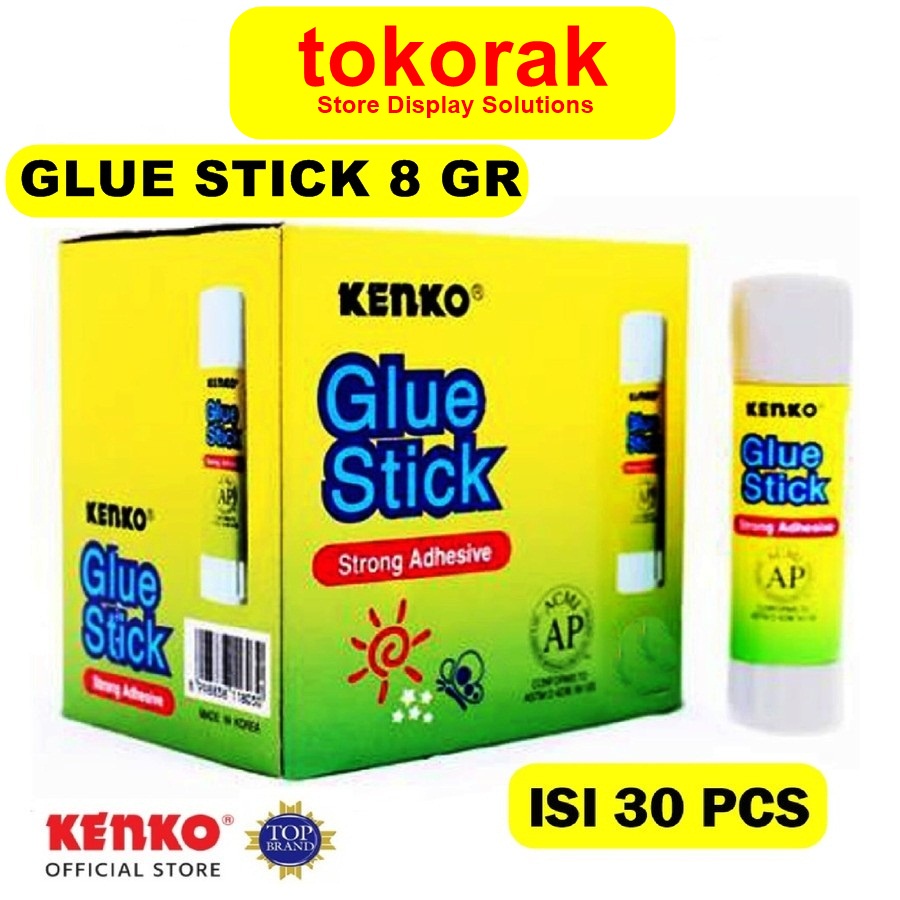 GLUE STICK KECIL KENKO 8 GR - LEM KERTAS - LEM STIK ISI 30 PCS