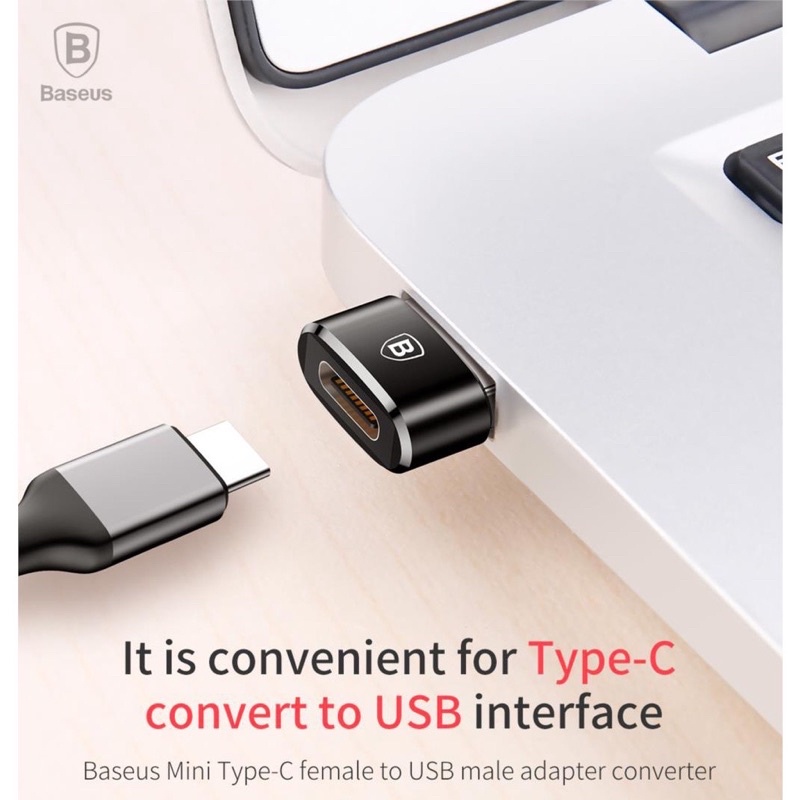 smoll Baseus OTG USB To Type C Female to USB  Male Adapter Converter Connector OTG Baseus OTG Type C To USB Baseus