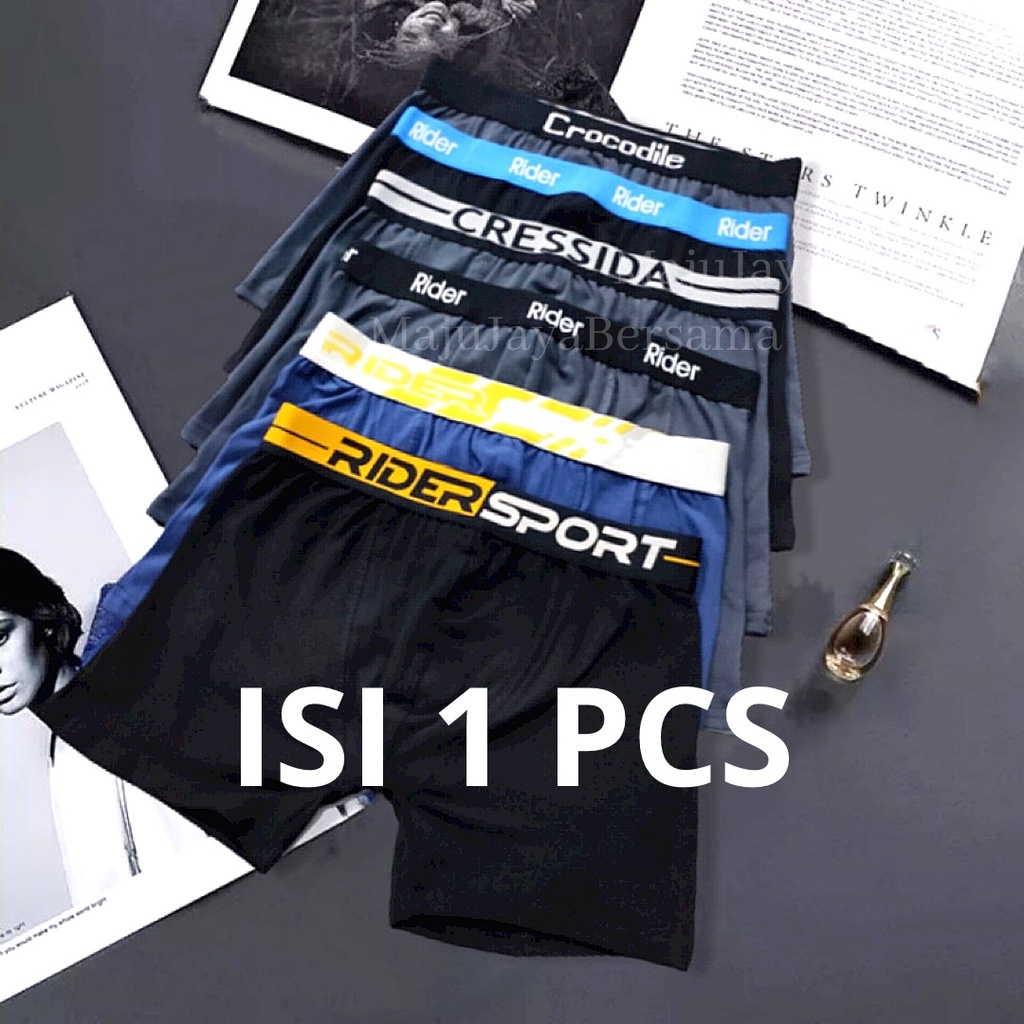6 PCS Celana Dalam Pria Dewasa Boxer Terbaru-Isi 1