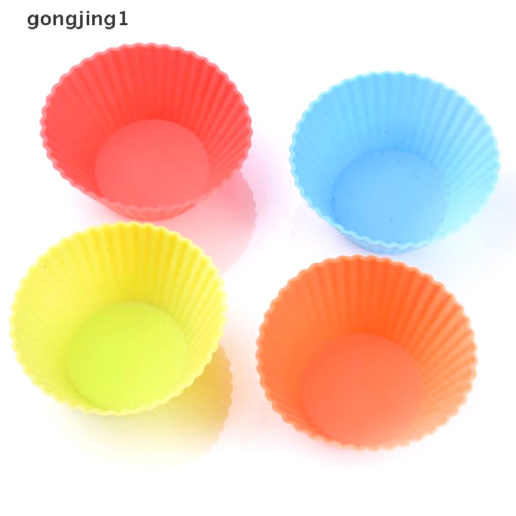 Ggg Random Campur Warna Silikon Kue Cupcake Alat Bakeware Baking Cetakan Kue Cup Cake DIY ID