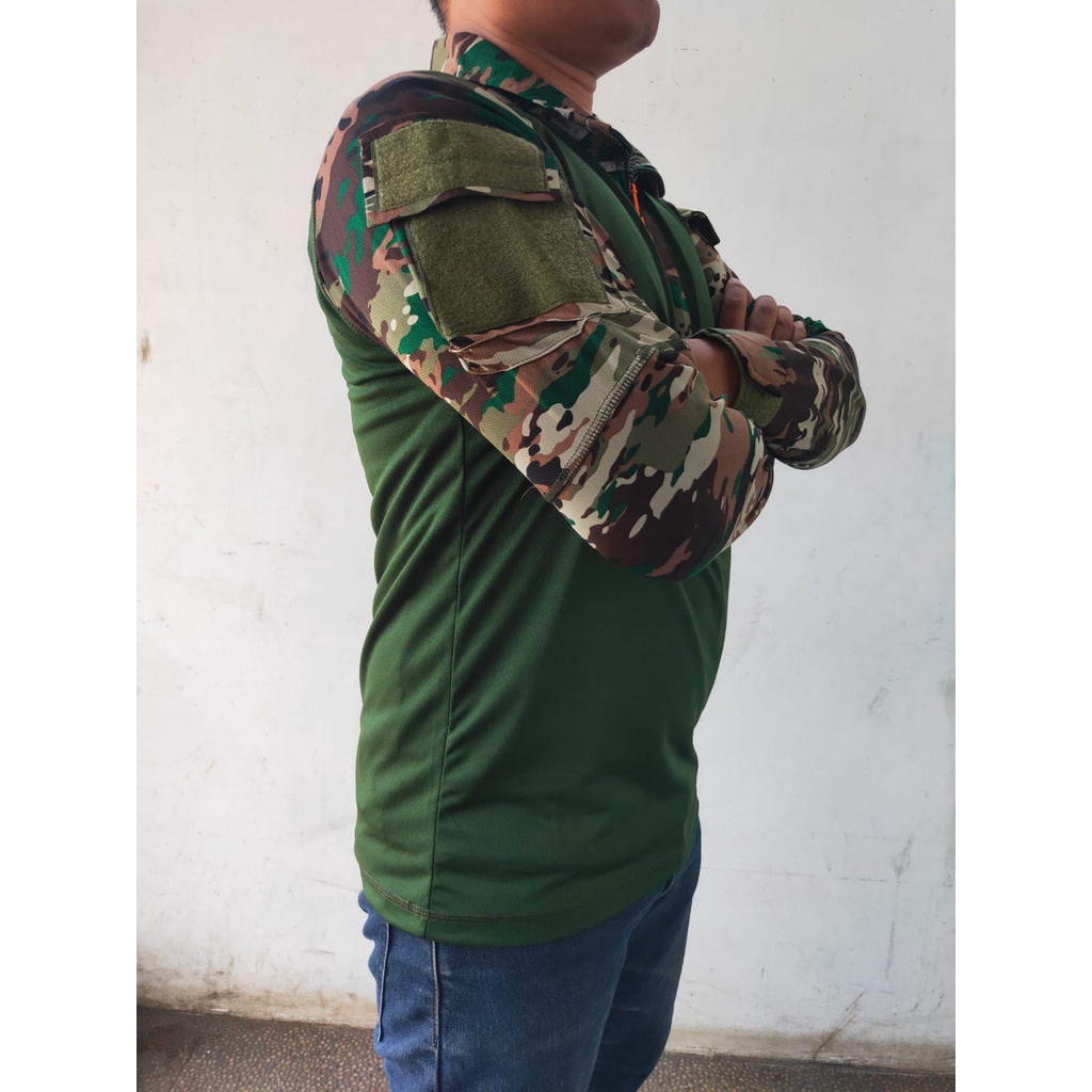 Kaos BDU Drifit Tactical Jersey Dryfit Kombinasi Loreng KASAD/kaos BdU loreng lengan panjang / kaos pria panjang / bdu dryfit