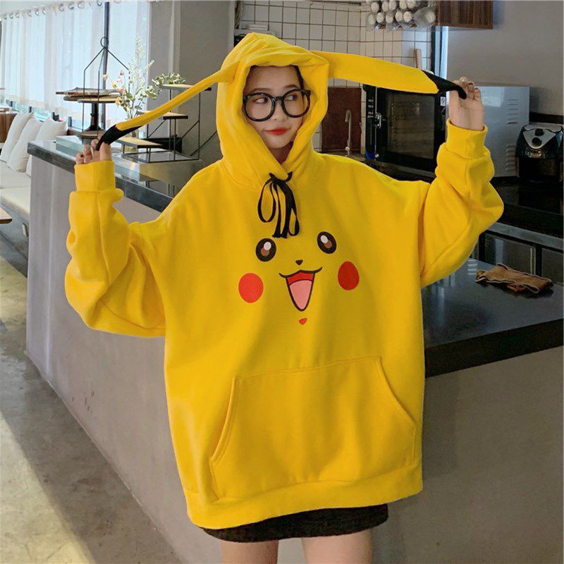 BAJU HOODIE POKEMON PIKACHU CHARMANDER BULBASAUR DIGIMON JIGGYPUFF PSYDUCK SWEATER OUTER JACKET JAKET IMPOR FASHION