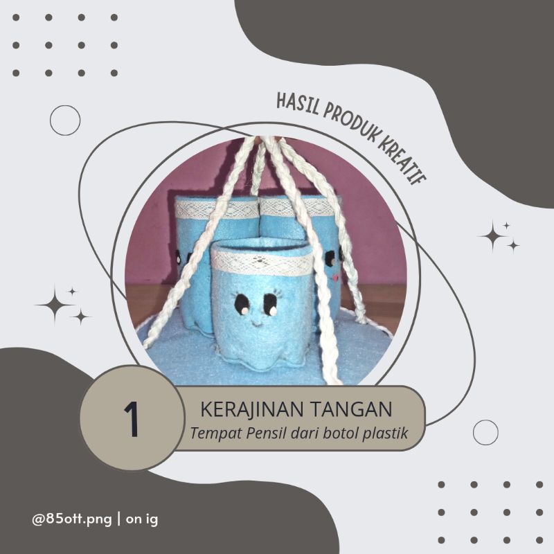 

(PRODUK KERAJINAN) tempat pensil gantung unik! <3