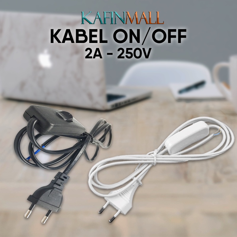 KABEL SAKLAR ON-OFF / KABEL AC 220V / KABEL BUNTUNG / KABEL LISTRIK Kabel Sambungan + Colokan Listrik