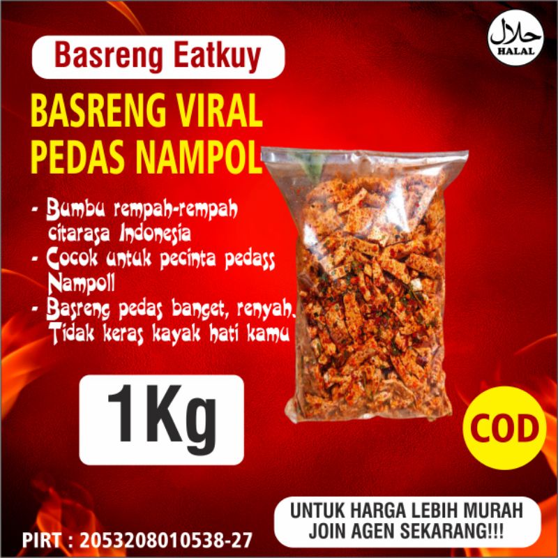 

Basreng Viral Eatkuy PEDAS NAMPOL 1Kg
