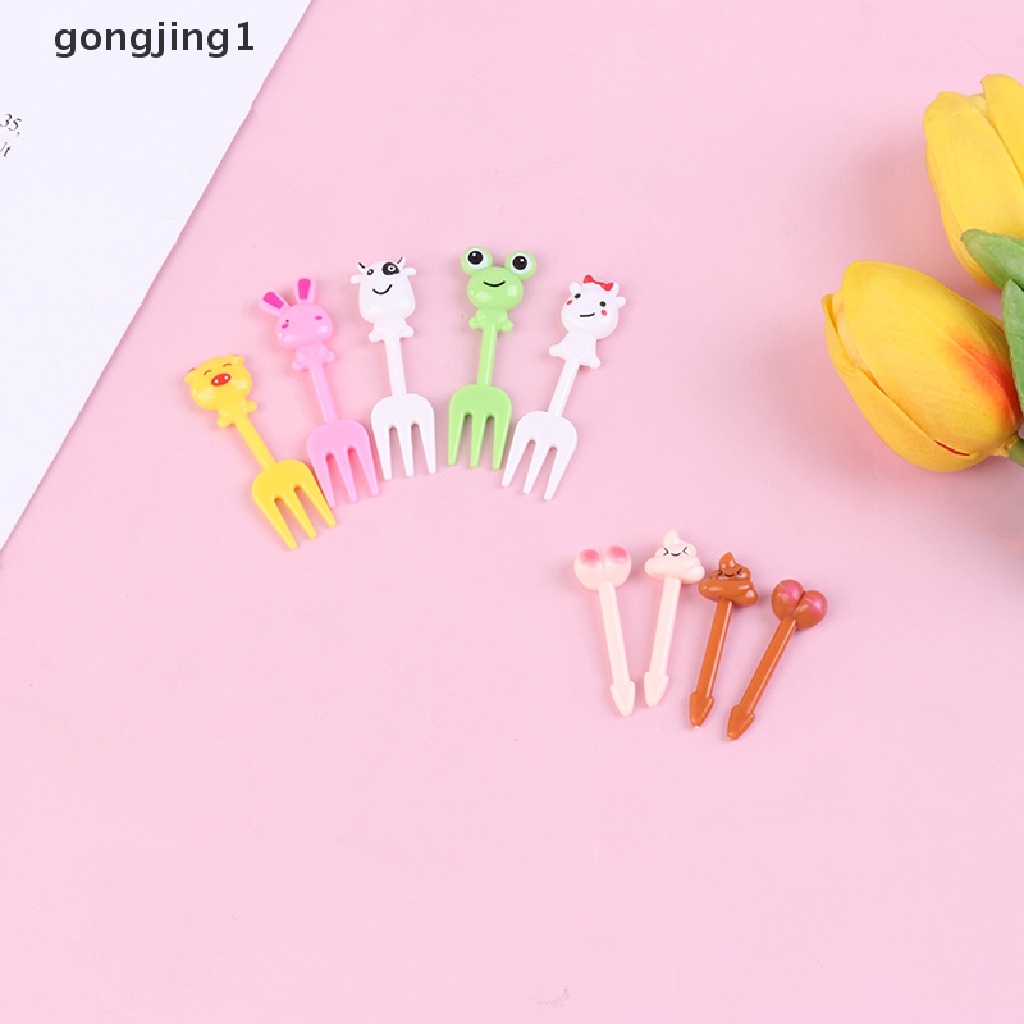 Ggg8/10 /24PCS Garpu Buah Mini Anak Tusuk Gigi Lunch Party Pick Dessert Fork ID