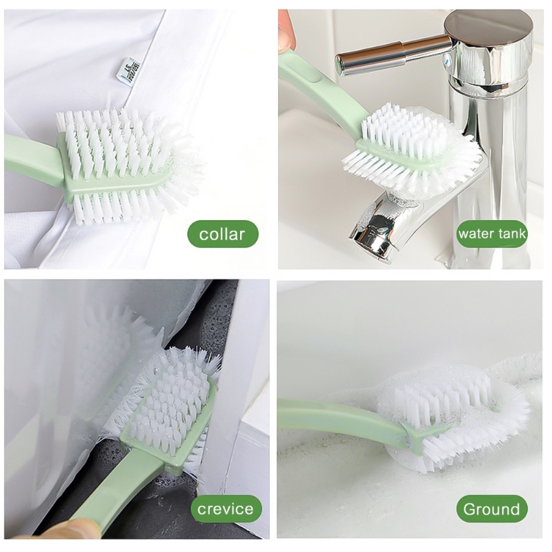 Sikat Dinding Lantai Dekontaminasi Dalam Sikat Gagang Panjang Lima Sisi Kompor Wastafel Bathtub Alat Pembersih Dapat Digantung Bulu Lembut Sikat Sepatu