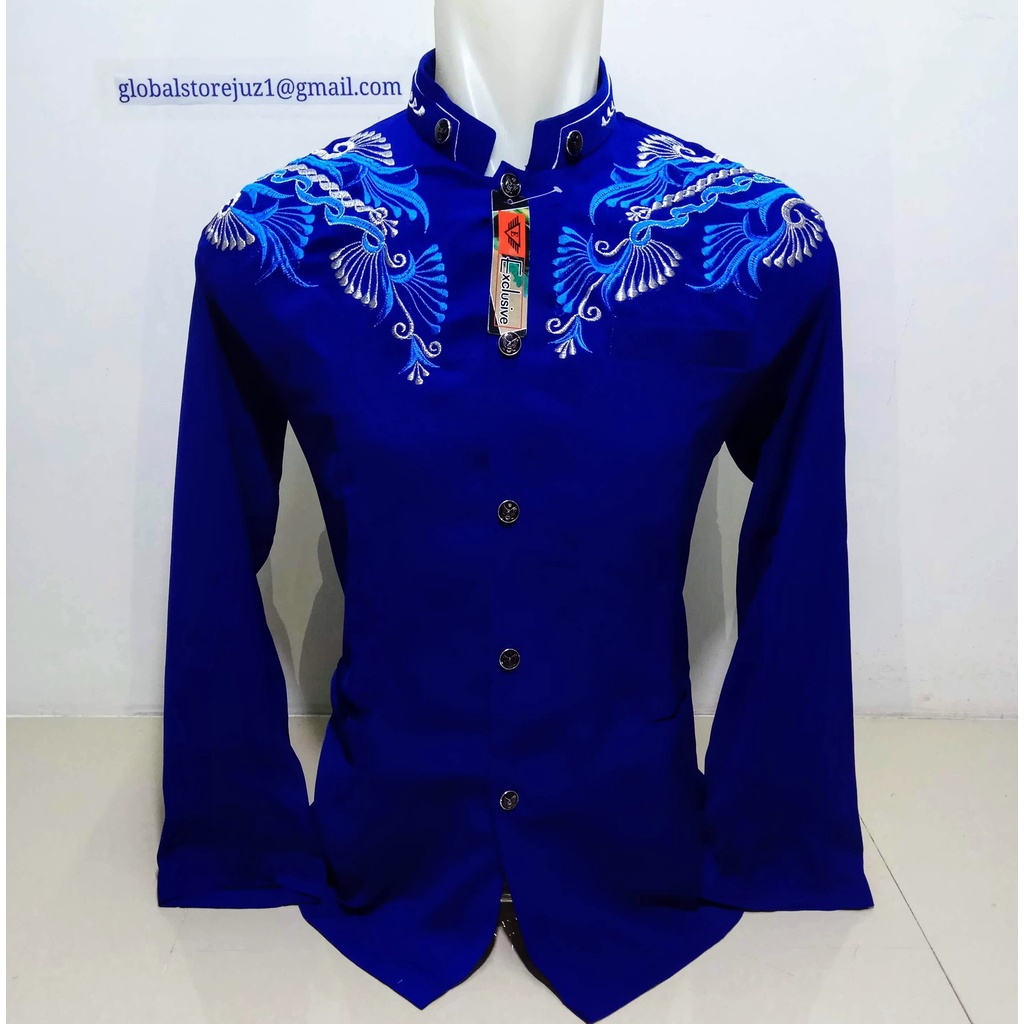 Jasko Bordir Motif Terbaru BIG SIZE Jumbo Jas Pria / Koko Pria / Baju Muslim Pria /Terlaris