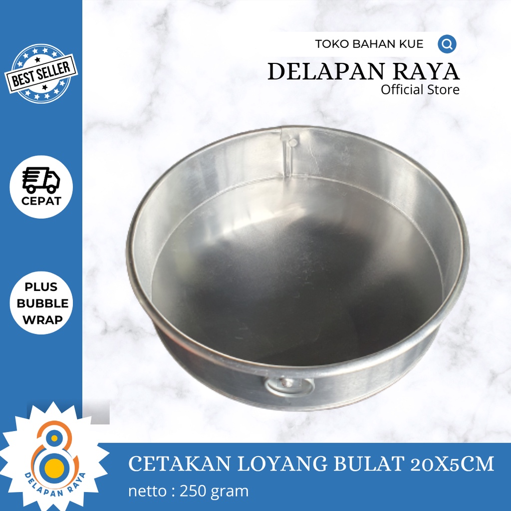 CETAKAN LOYANG KUE BULAT 20X5CM - 8Raya